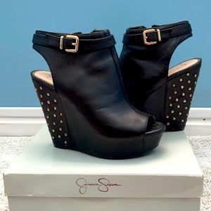 Black studded platform